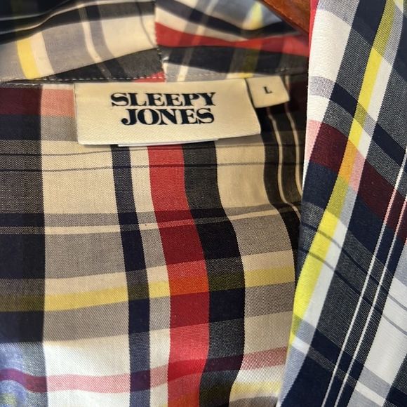 SLEEPY JONES Glenn Robe in Plaid-L - Picture 4 of 8